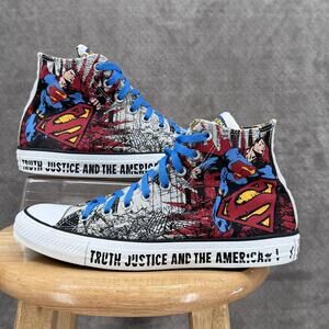 Converse Chuck Taylor All Star Superman Shoes Mens Size 9 High Top 141260C